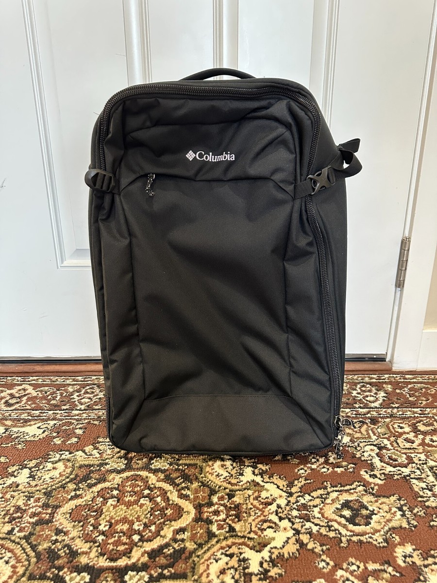 BNWT Columbia Bridgeline 42L Wheeled Travel Bag, Black, Unisex