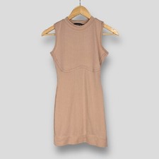 PrettyLittleThing Womens Knit Sleeveless Bust Detail Rib Dress SIZE UK-6