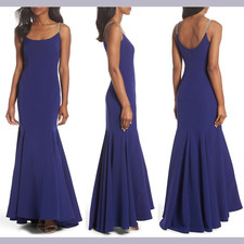 NWD $228 Vince Camuto [ 12 ] Laguna Crystal Strap Mermaid Gown Purple #F169