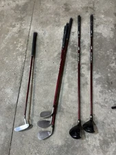 Amf Junior Golf Clubs. P, 9, 8, Fairway Driver, Driver, And Putter