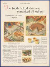 Vintage 1926 PYREX Glass Loaf Pan Pie Utility Dish Kitchen Décor 1920's Print Ad
