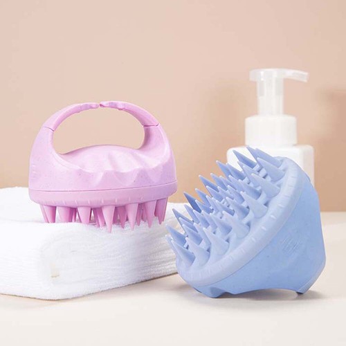 Wheat Straw Hair Washing Brush Silicone Massage Comb Hair Salon