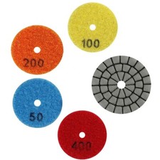 Tipo de almohadilla de pulido en seco húmedo de 2"" 50 mm 4 piezas para disco de lijado de azulejos de mármol de granito