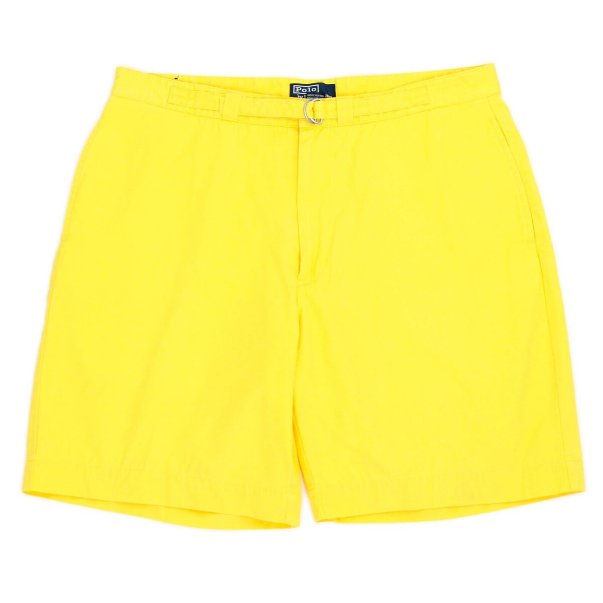 VTG 90s Polo Ralph Lauren Yellow Cotton Self Belted Flat VTG 90s Polo Ralph Lauren Yellow Cotton Self Belted Flat