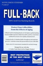 50 Full Back STANDARD SIZE  42pt Acid Free Backing Boards 700FB by E. Gerber