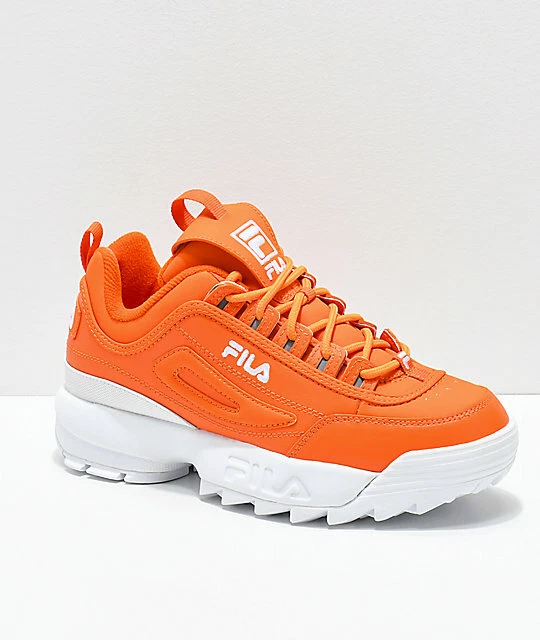 NEW Womens FILA Disruptor Orange Two 2 | eBay