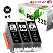 3 pack BLACK PGI-220 Ink Cartridge Value Pack for MP560 iP3600 iP4600 iP4700