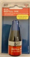 2000 PLUS 032961 Self-Inking Refill Ink, Blue, 0.9 oz. Bottle