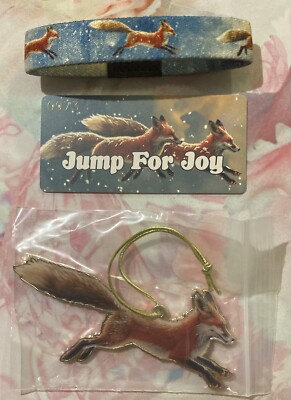 Zox Jump For Joy Wrist Band Strap And Card With Fox Ornament. Advent 2024