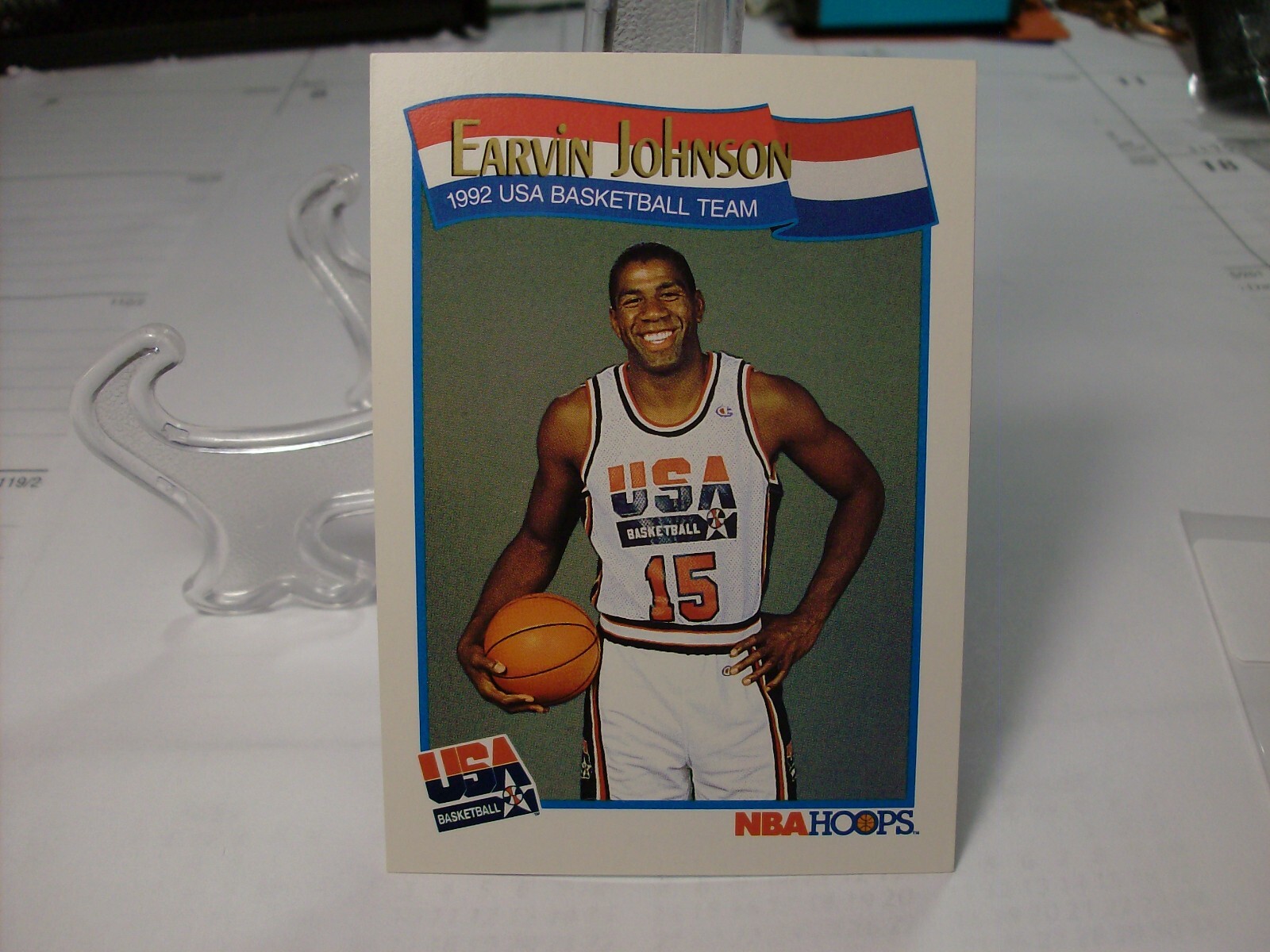 1991-92 NBA Hoops #578 - Earvin Johnson USA 91-009