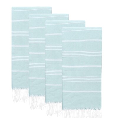 Turkish Beach Towel Set of 4 (38'' x 71'') | 100% Cotton Extra Large Turkish Towel
