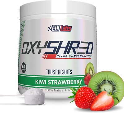 EHP Labs Oxyshred Pre-Workout Thermogenic Fat Burner 60 Servings Kiwi Strawberry