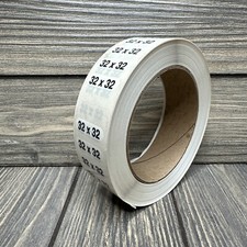 32x32 Retail Size Stickers for Store Boutique Clothing Label Apparel Roll