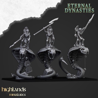 3x Dynasties Anubis Guard Bögen o. Zweihand Highland für AOS Sigmar Ushabti