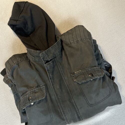 Rock & Republic Jacke Herren Gr. XXL schwarz isoliert Kapuze Mantel Taschen - Bild 3 von 9