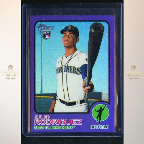 JULIO RODRIGUEZ 2022 Topps Heritage High Number #700 Rookie Purple Refractor C1