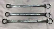 3 Vintage Craftsman 3/4" x 7/8" & 11/16" X 13/16" Offset Box End Wrench USA 12pt
