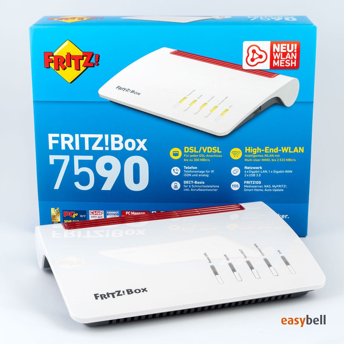 AVM FRITZ!Box 7590 Dual-Band WLAN Router, MU-MIMO, Supervectoring VDSL, wie neu