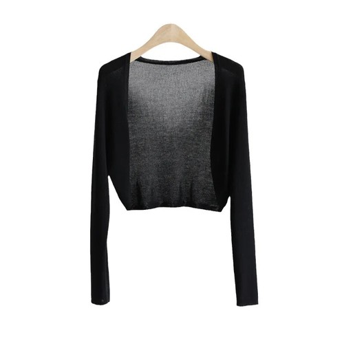 Sonnenschutz Strick Cardigan Damen dünner Mantel Eis Seide Oberbekleidung Überwurf Shirt - Bild 5 von 17