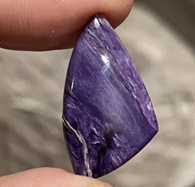 11ct 26.8x15x3.8mm Fine Purple Charoite Free Form Cabochon Loose Stone