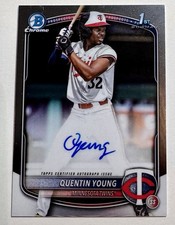 Quentin Young 2025 Bowman Draft Chrome 1st Auto #CPA-QY Minnesota Twins