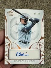 Caden Bodine Auto /99 2024 Leaf Trinity Baseball 