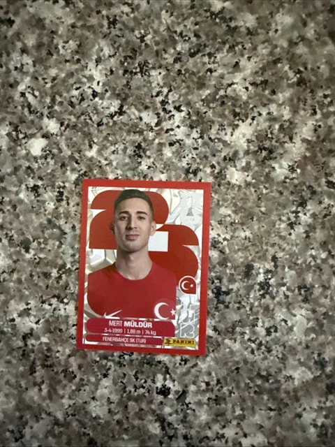 2026 Panini FIFA World Cup Sticker Gold Flood Crumple Mert Muldur #TUR3 Red