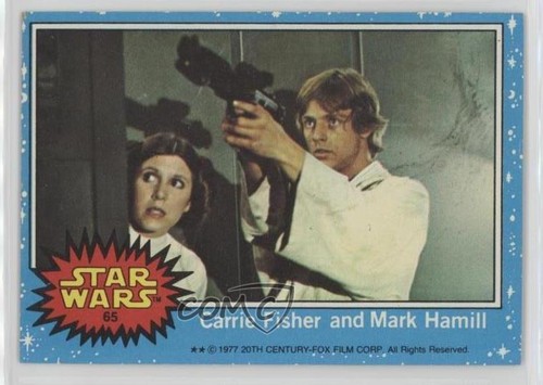 1977 Topps Star Wars #65 Carrie Fisher and Mark Hamill — Raw