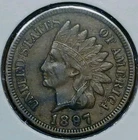 1897 Indian Head Cent XF Detail