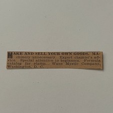 Wane Mystic Company Make & Sell Own Goods Washington DC 1917 Clipping SAI4-S58