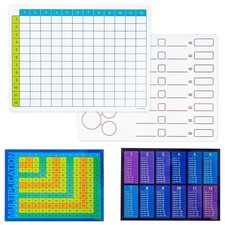 Dry Erase Multiplication Board 9x12in Double Sided Whiteboard with Chart for ...