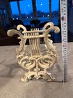 Vintage Lyre Harp Music Stand Piano Topper Music Book Holder Solid Metal — photo 5
