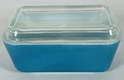 Vintage PYREX Blue 0502 Refrigerator Dish With 502-C Clear Lid