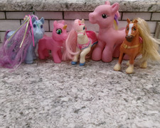 Pony Toy Lot, Set Of 5, Various Brands, Sizes, Colors, Vintage