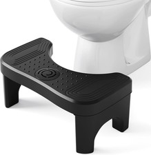Black Toilet Stool Poop Stool Squat Adult Toilet Foot Rest Step Stool Adults