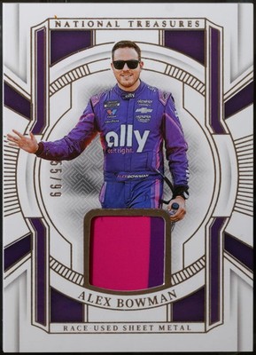 2025 Panini National Treasures - Race Used Sheet #RUS-ABN Alex Bowman /99 NM