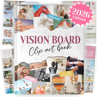 Vision Board    Create Your Dream Life with Inspirational Clip Art, Collage Pict