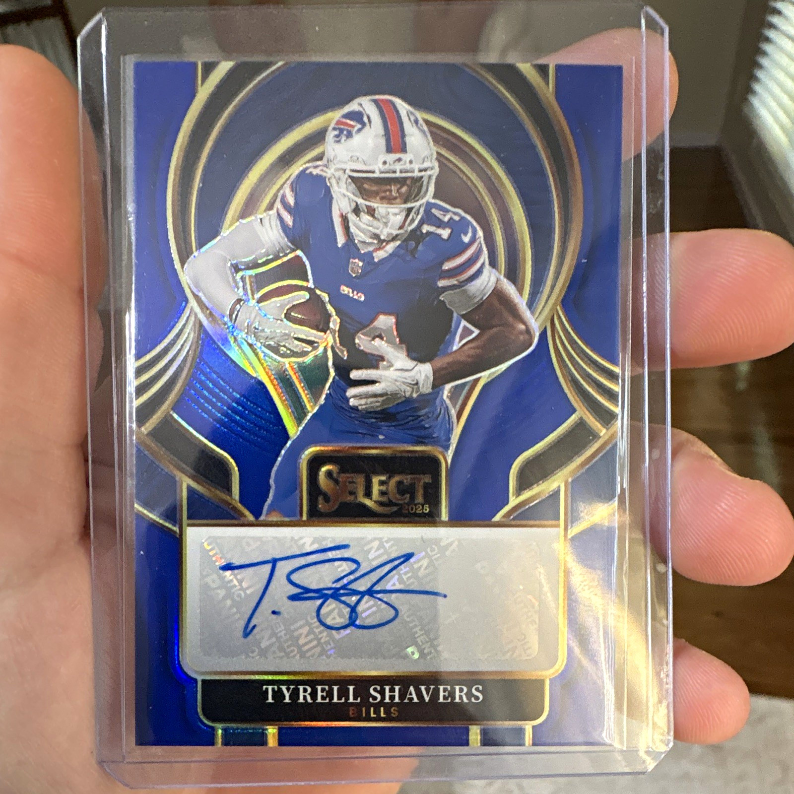 Panini 2025 Select Signatures Tyrell Shavers Blue Prizm Auto 52/99