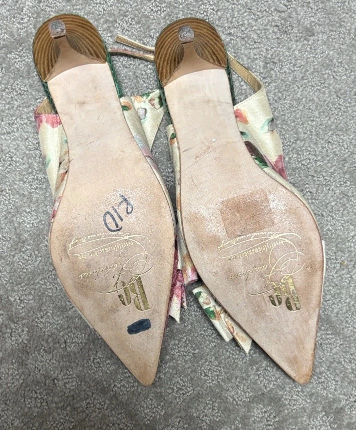 Salto alto feminino Beverly Feldman vintage floral 9,5 - Imagem 3 de 3