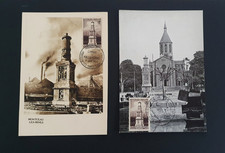 CARTE MAXIMUM - MONCEAU LES MINES 1er JOUR 1956 L'église et le monument FRANCE