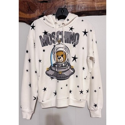 NWT Auth. Moschino Teddy Bear Stars Hoodie Size 40/US 4