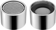 Faucet Aerator Female, Bathroom Sink Aerator, Chrome Brass Shell Silver