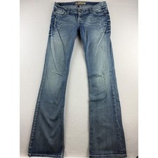 BKE Stella Womens Bootcut Jeans 30x35.5 Medium Wash Stretch Embroidered Low Rise