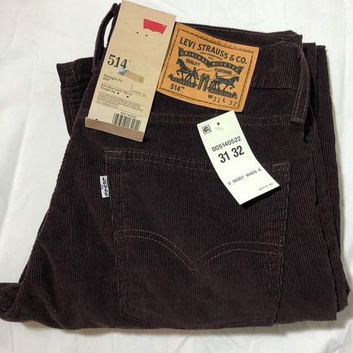 Levi’s mens 31x32 deep purple thin wale corduroys 514 straight leg slim fit NEW - Bild 13 von 13