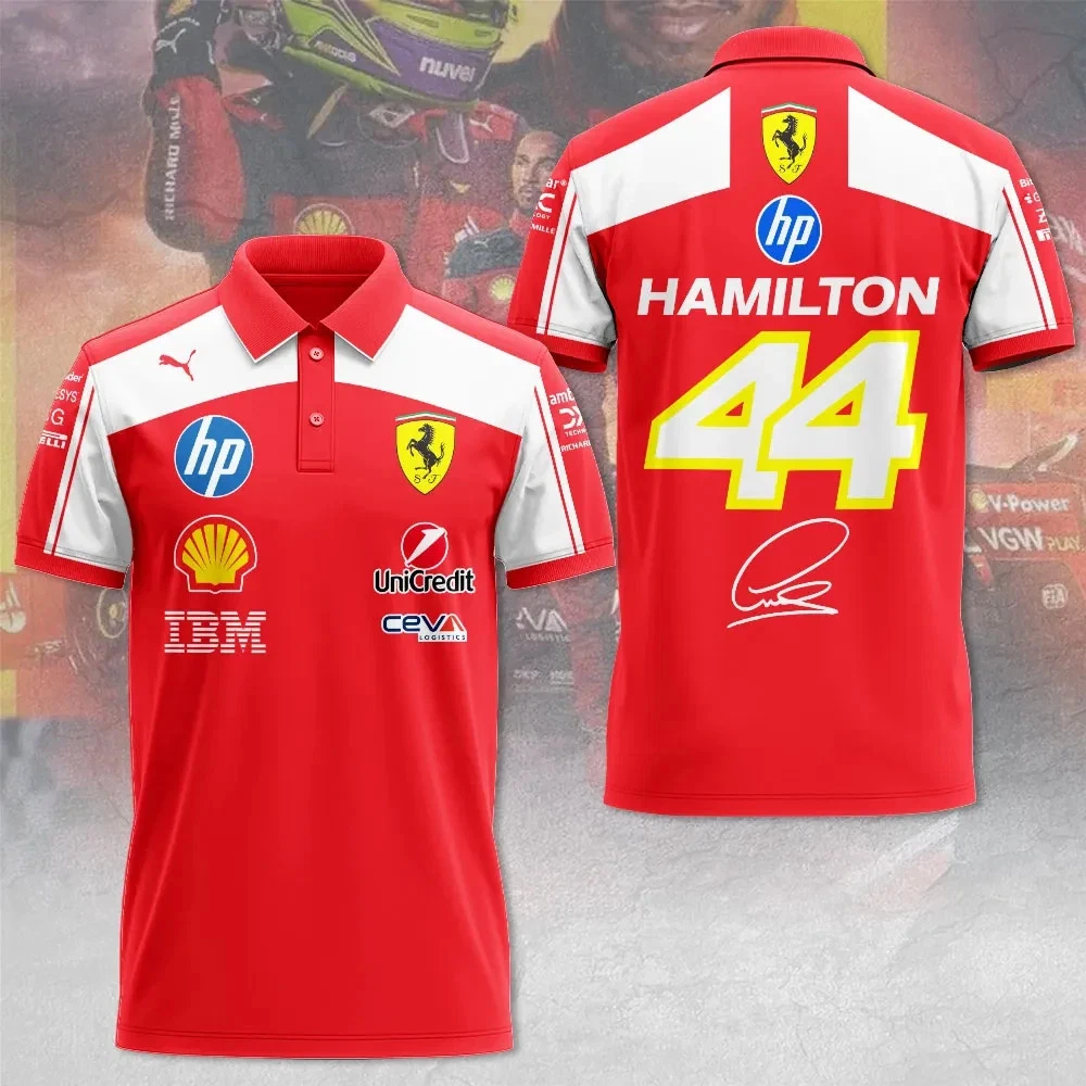 Scuderias Ferraris Lewis Hamilton! 2026 Polo Shirt, Fomula 1 F1 Racing Team Tee
