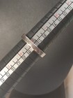 Cubic Zirconia Faceted Primcess Cut 925 Sterling Silver Ring Stamped Size 8 Y2k — photo 5
