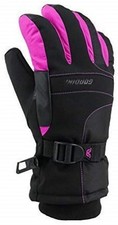 Gordini AquaBloc Kid's Gloves, Black Deep Pink, X-Large