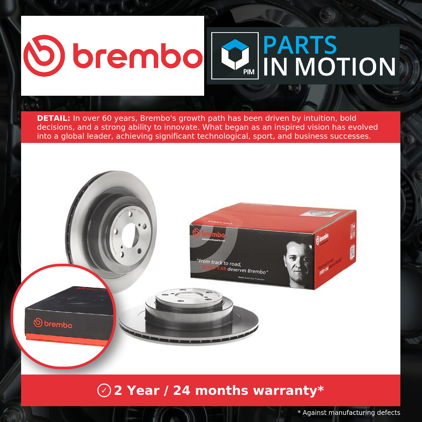 2x Brake Discs Pair Vented fits SUBARU IMPREZA 2.5 Rear 05 to 08 290mm Set New - Image 2