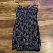 River Island Womens Silver Sequin Dress Size Uk 10