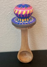 Mexican Painted Wooden Spoon Decorative Small Mini Floral Folk Art Festive Cute